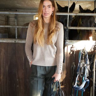 O'TAY ABBELONE CASHMERE SWEATER WALNUT-0