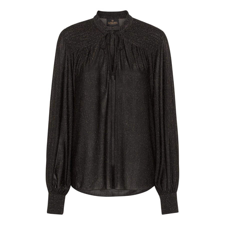 KARMAMIA BLANCHE BLOUSE BLACK SHIMMER-0