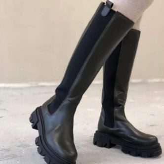 ORIGINALSIN ISABEL LEATHER BOOTS ARMY-9515