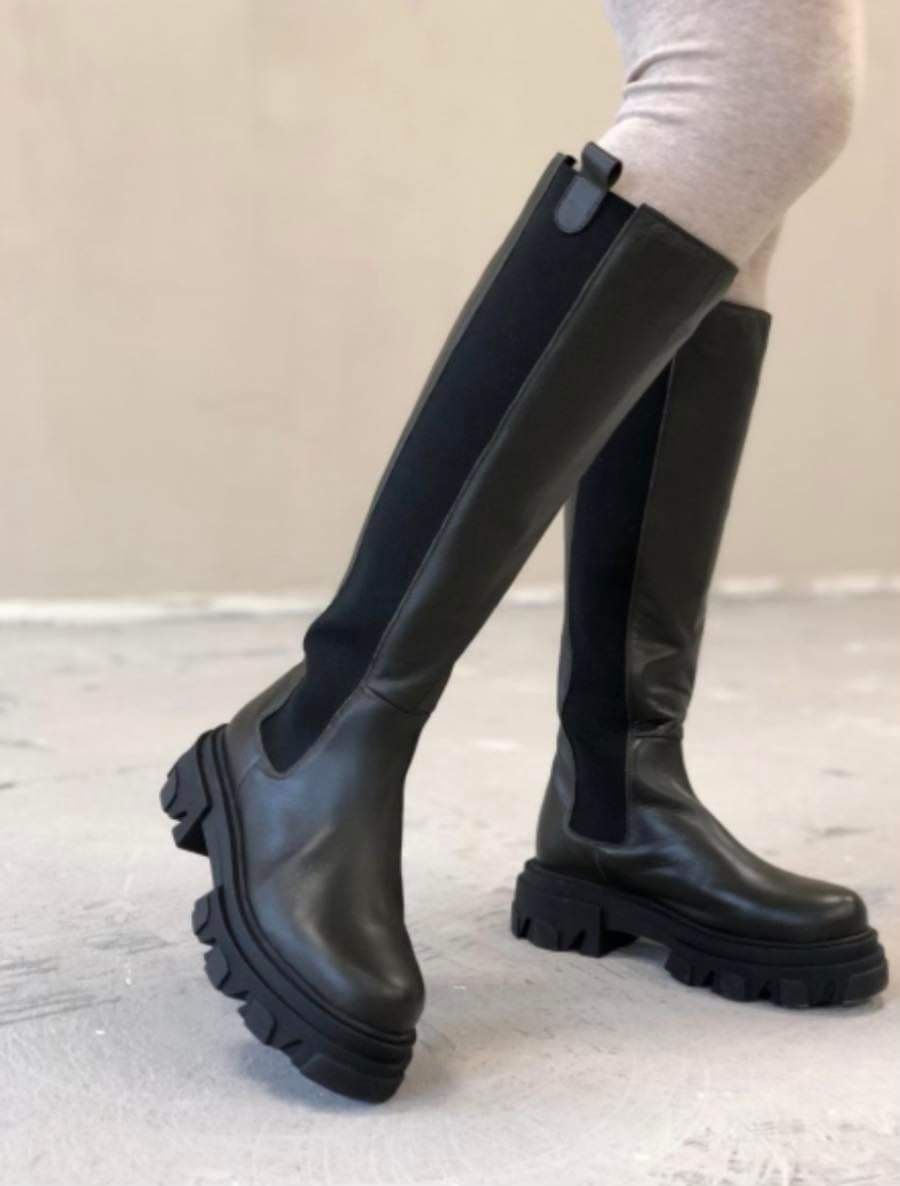 Originalsin isabel leather boots army | KØB HER