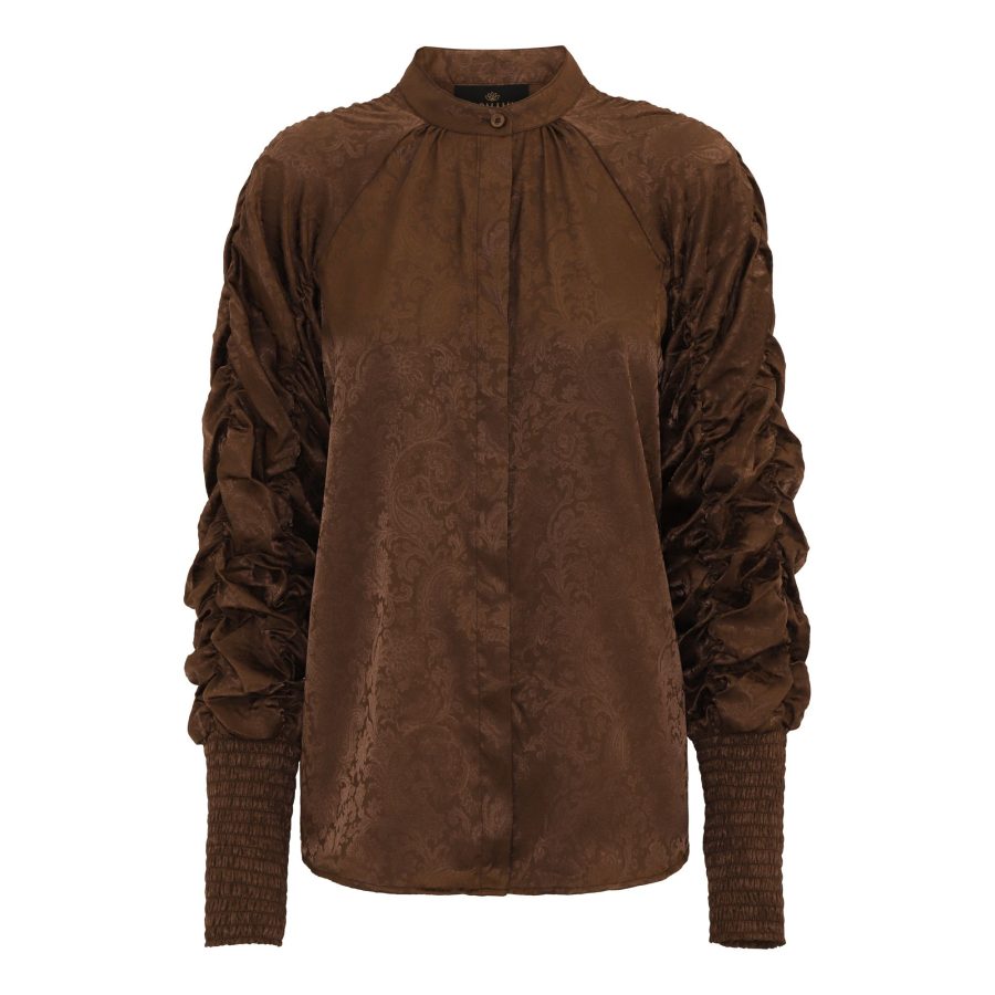 KARMAMIA MORGAN SHIRT CHOCOLATE JACQUARD-0