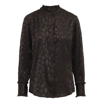 KARMAMIA TRINITY SHIRT BLACK LEO JACQUARD -0