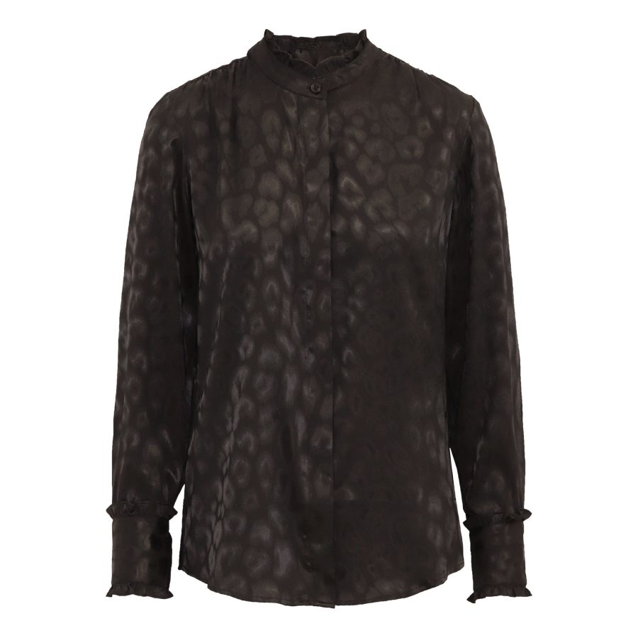 KARMAMIA TRINITY SHIRT BLACK LEO JACQUARD -0