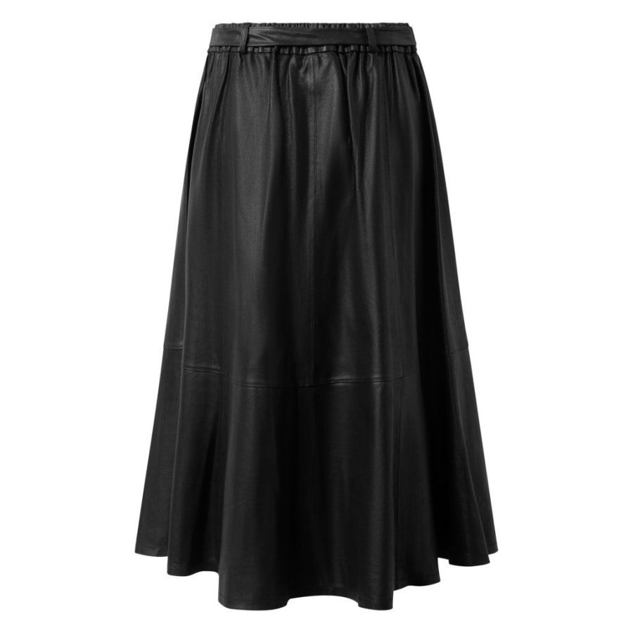 DEPECHE 50158 A SKIRT W/ BELT BLACK-9810