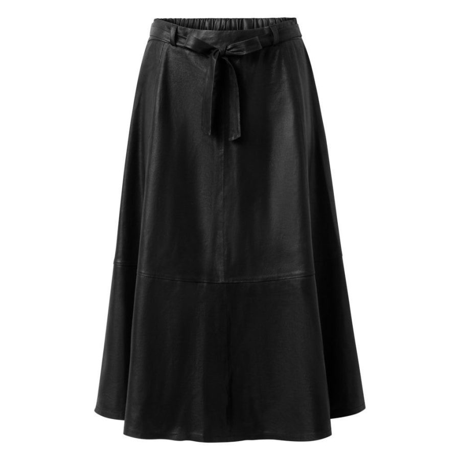 DEPECHE 50158 A SKIRT W/ BELT BLACK-0