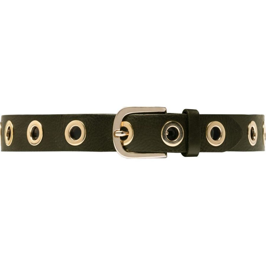 DEPECHE JEANS BELT LEATHER 13702 ARMY-0