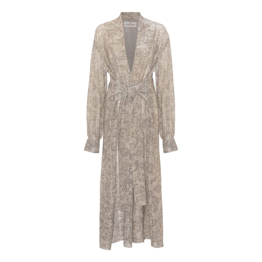 KARMAMIA LOLA DRESS ANTIQUE SILVER-0