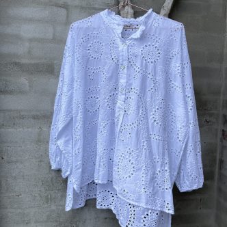 CL IV LOTUS-2880 BLOUSE PRINT 5 WHITE-0