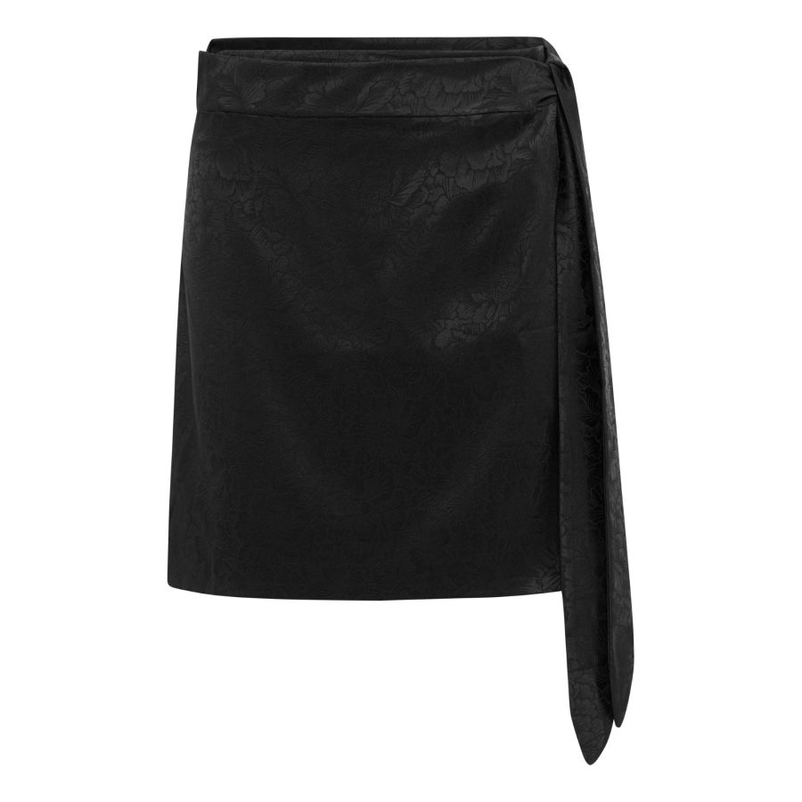 Karmamia anna skirt black flower jacquard