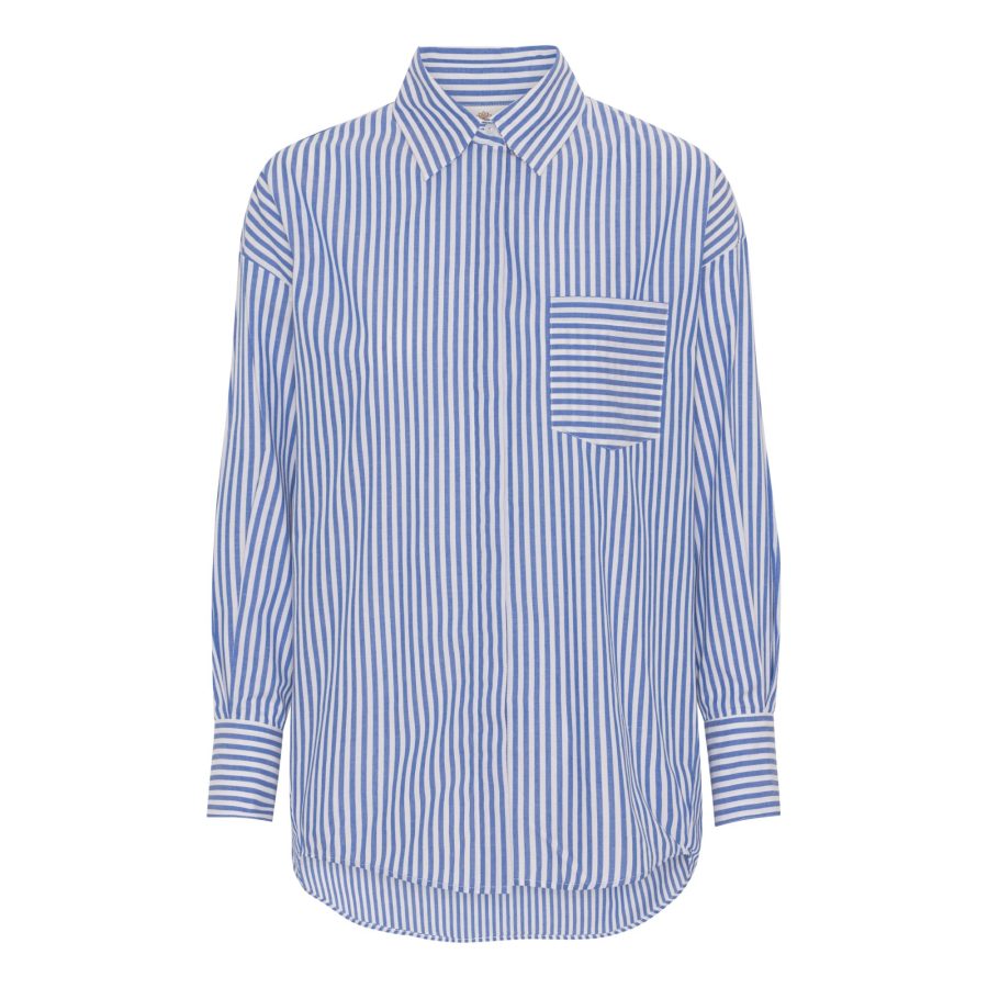 Karmamia charlie shirt royal blue cotton