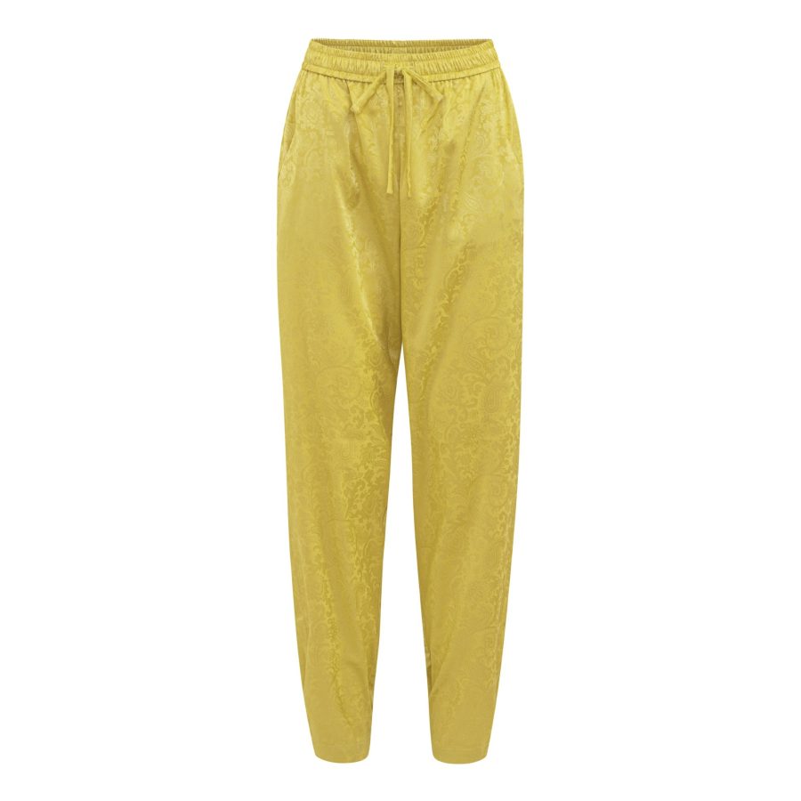 Karmamia cora pants yellow paisley jacquard