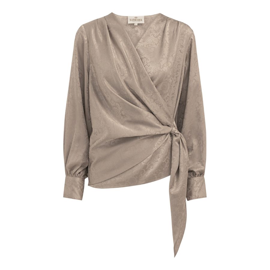 Karmamia ines blouse blush jacquard