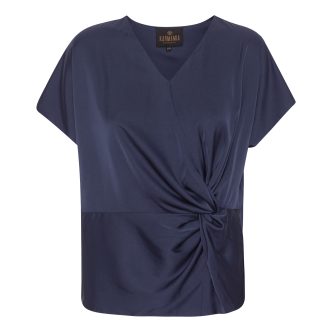 Karmamia knot blouse navy