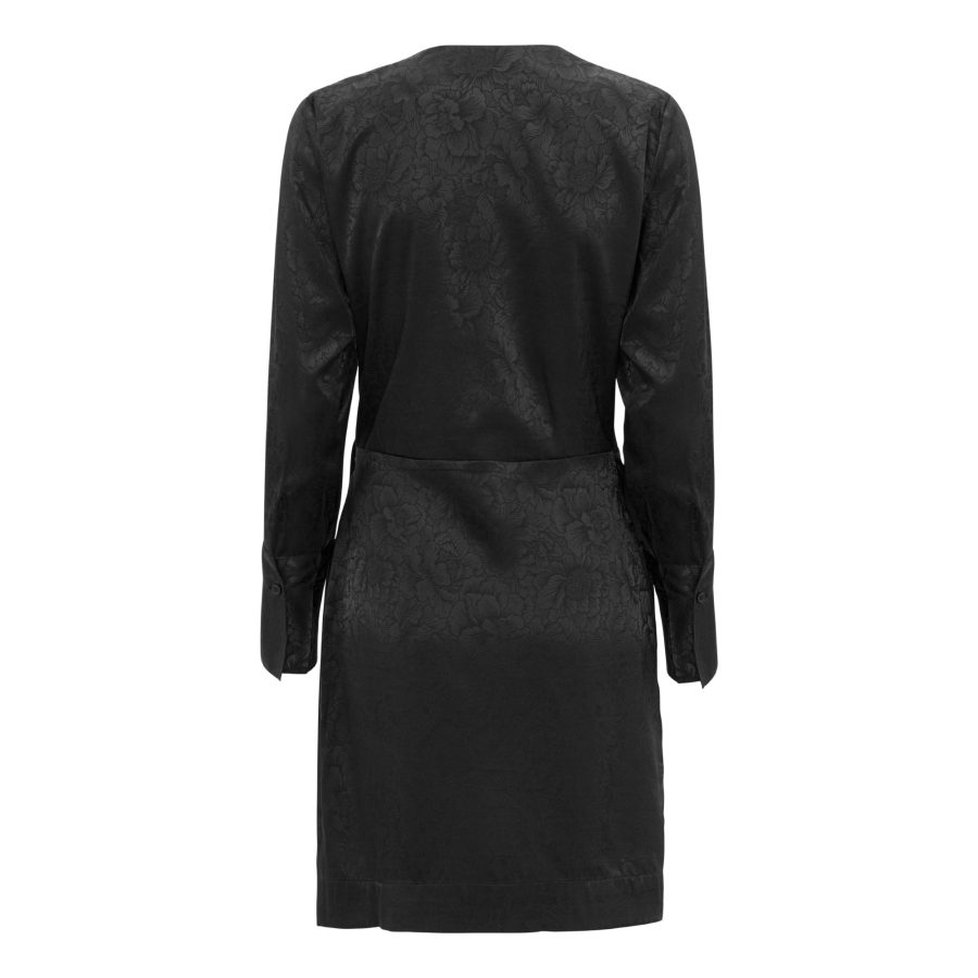 Karmamia lily wrap dress black flower jacquard - Image 3
