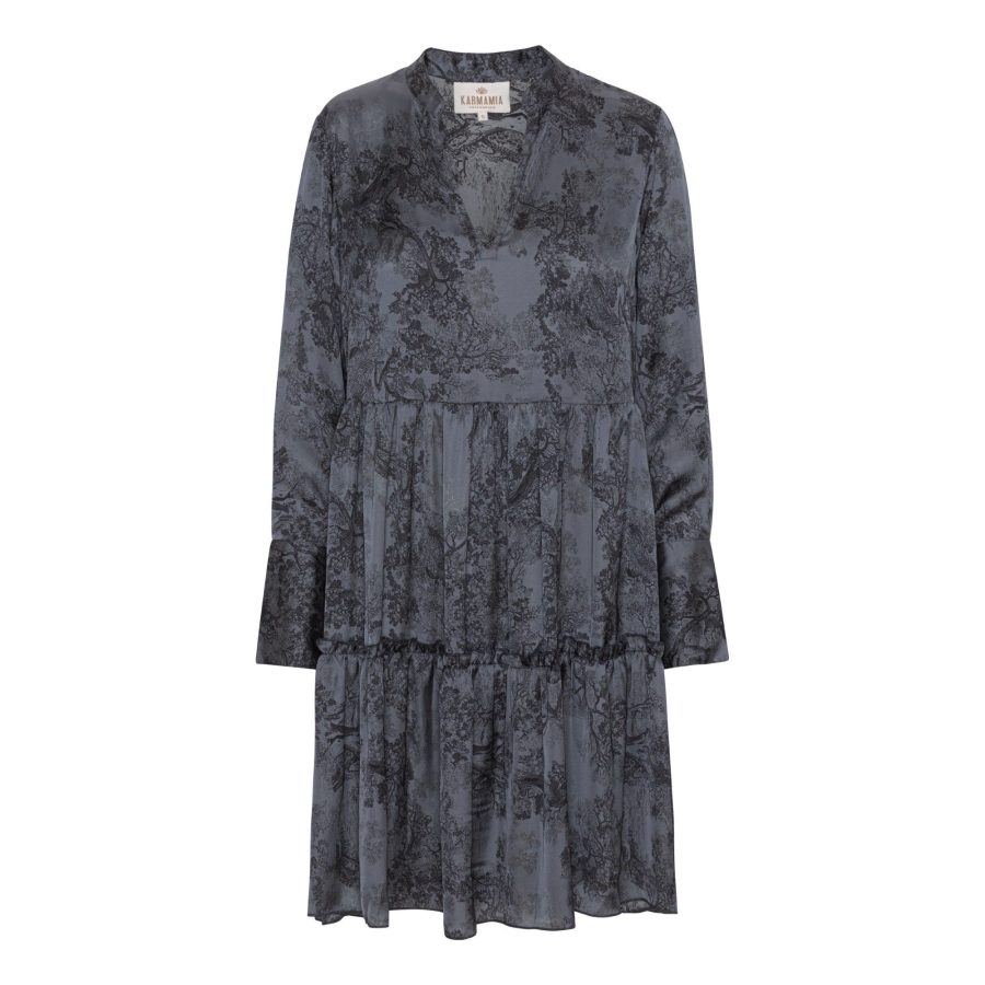 Karmamia mable dress blue forest
