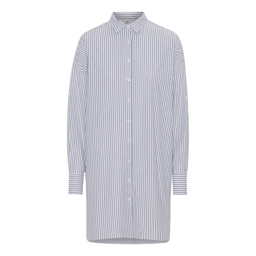 Karmamia marley shirt dress sea blue cotton - Image 3