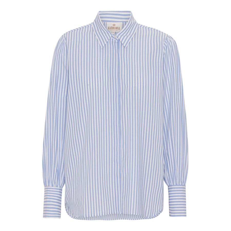 Karmamia paula shirt sky stripe cotton