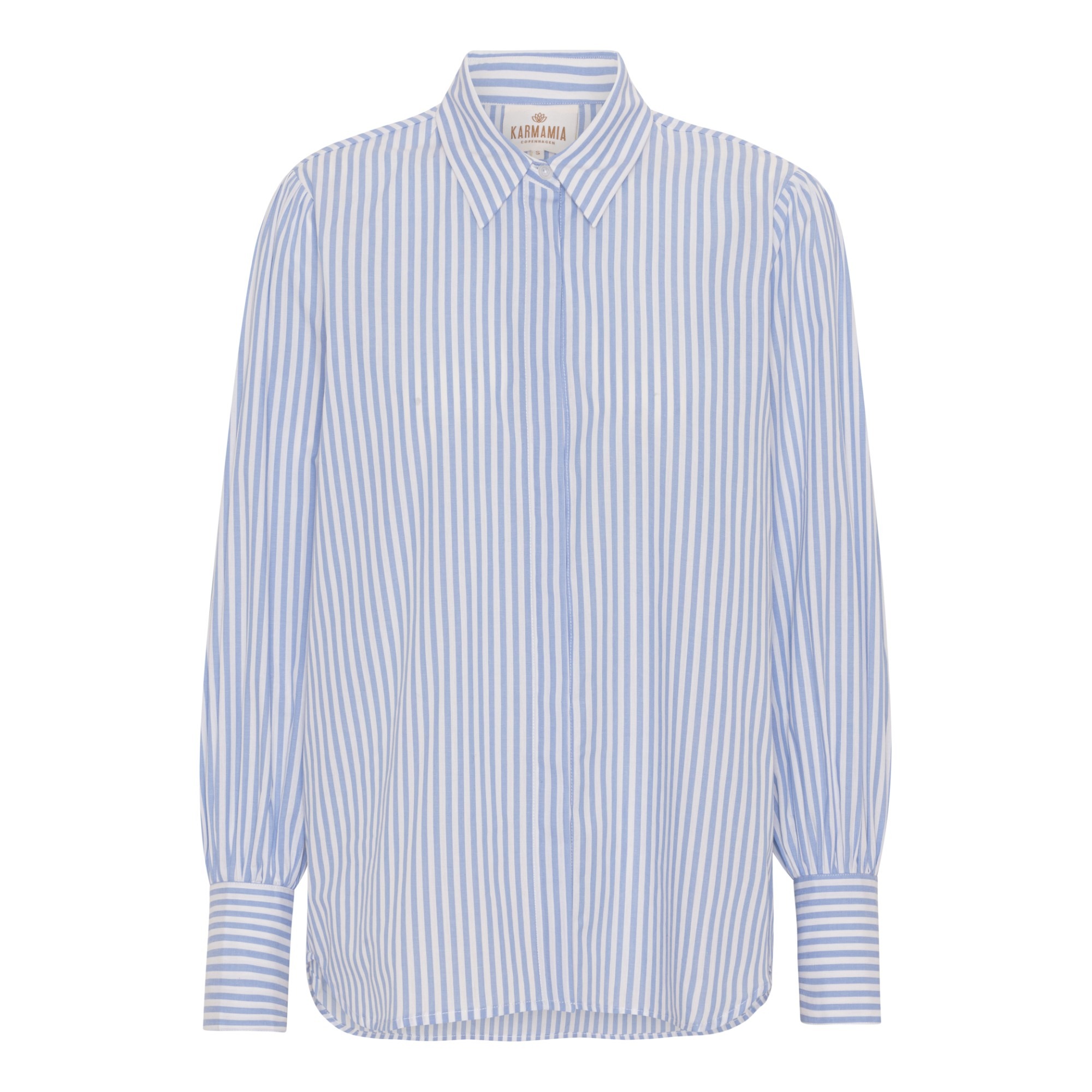 Karmamia paula shirt sky stripe cotton | KØB HER