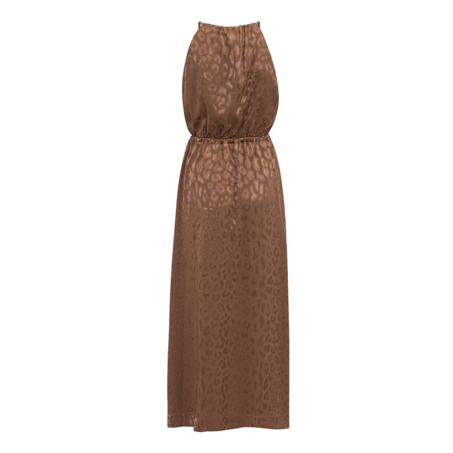 Karmamia reese dress caramel leo jacquard - Image 2