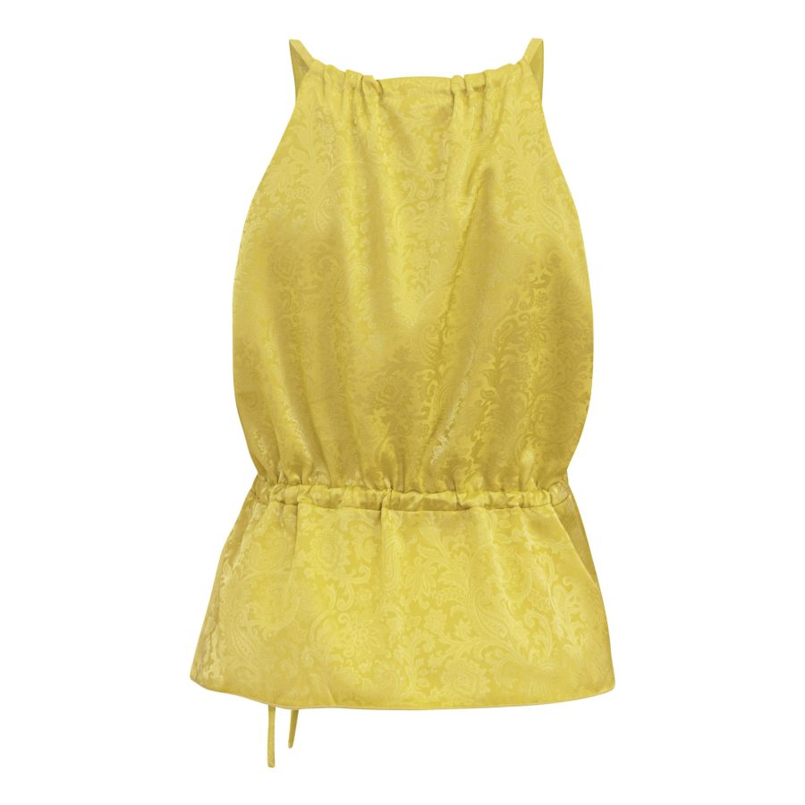 Karmamia reese top yellow paisley jacquard - Image 2