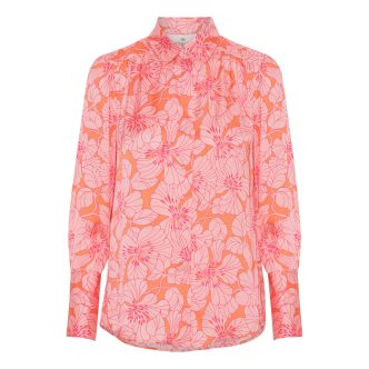 Karmamia josephine shirt gardenia tangerine