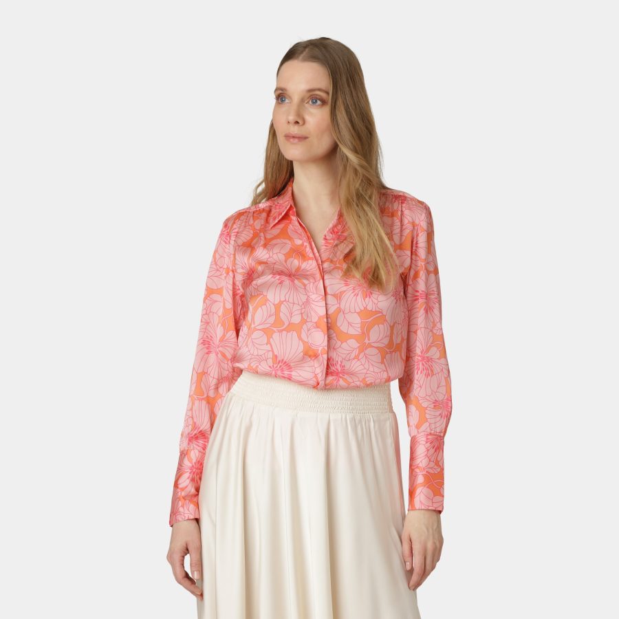 Karmamia josephine shirt gardenia tangerine - Image 4