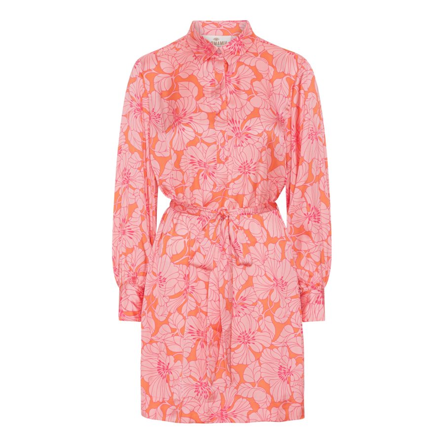 Karmamia millie dress gardenia tangerine