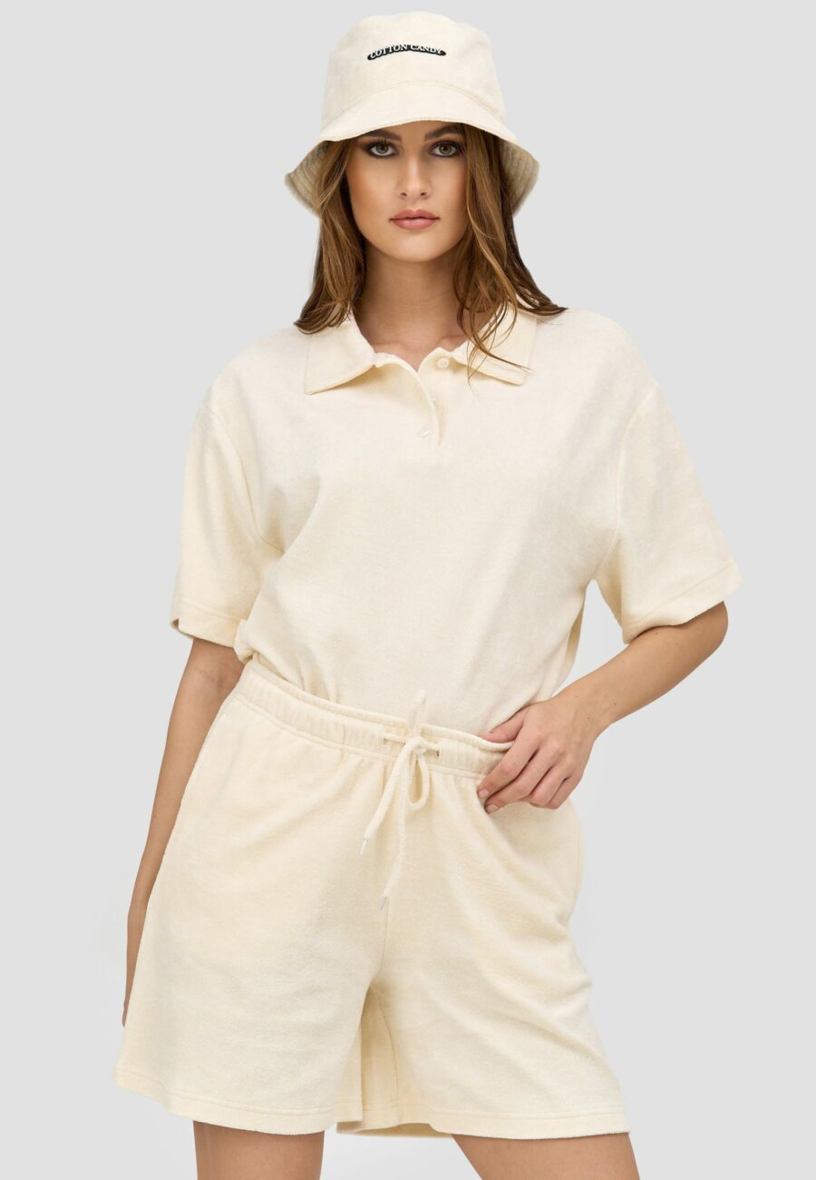 Cotton candy zoya polo shirt beige