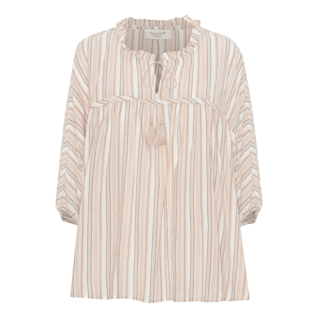 Eva go diva luisa blouse stripe | KØB HER