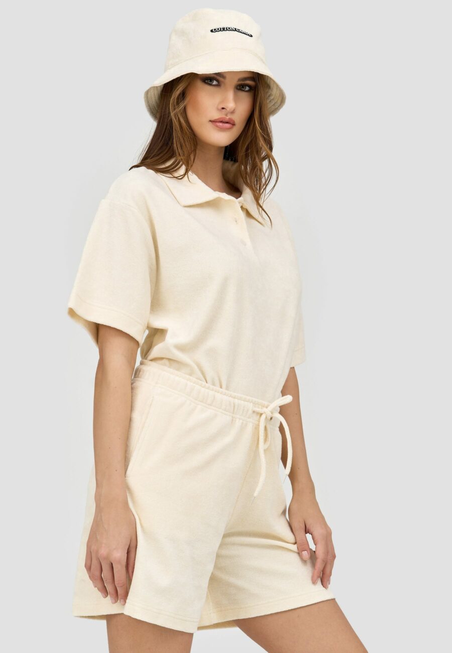 Cotton candy zoya polo shirt beige - Image 2