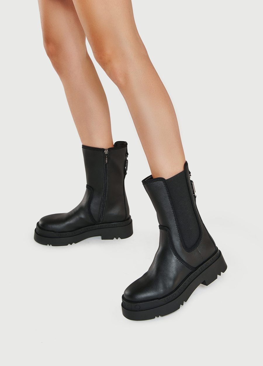 Liu jo chelsea platform boots black - Image 4