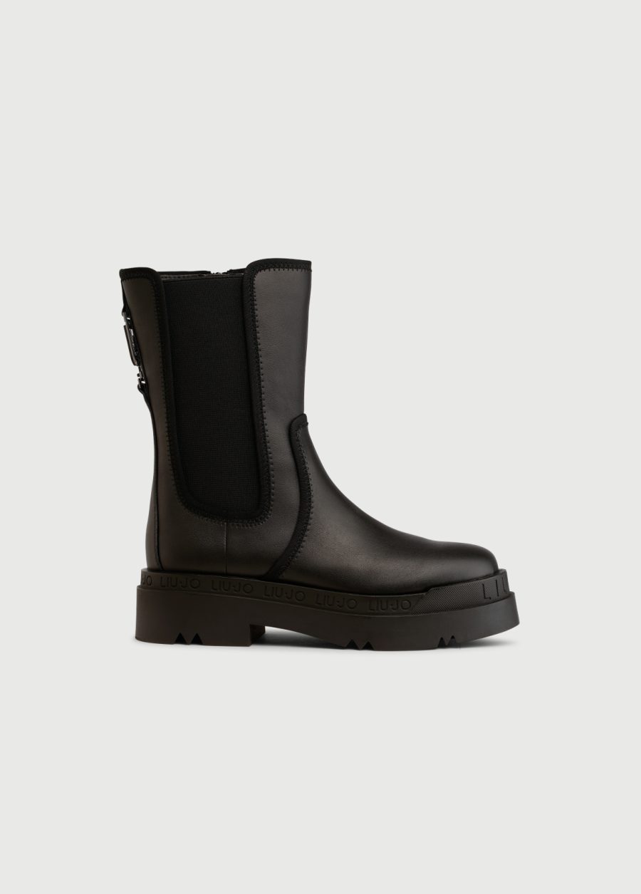 Liu jo chelsea platform boots black