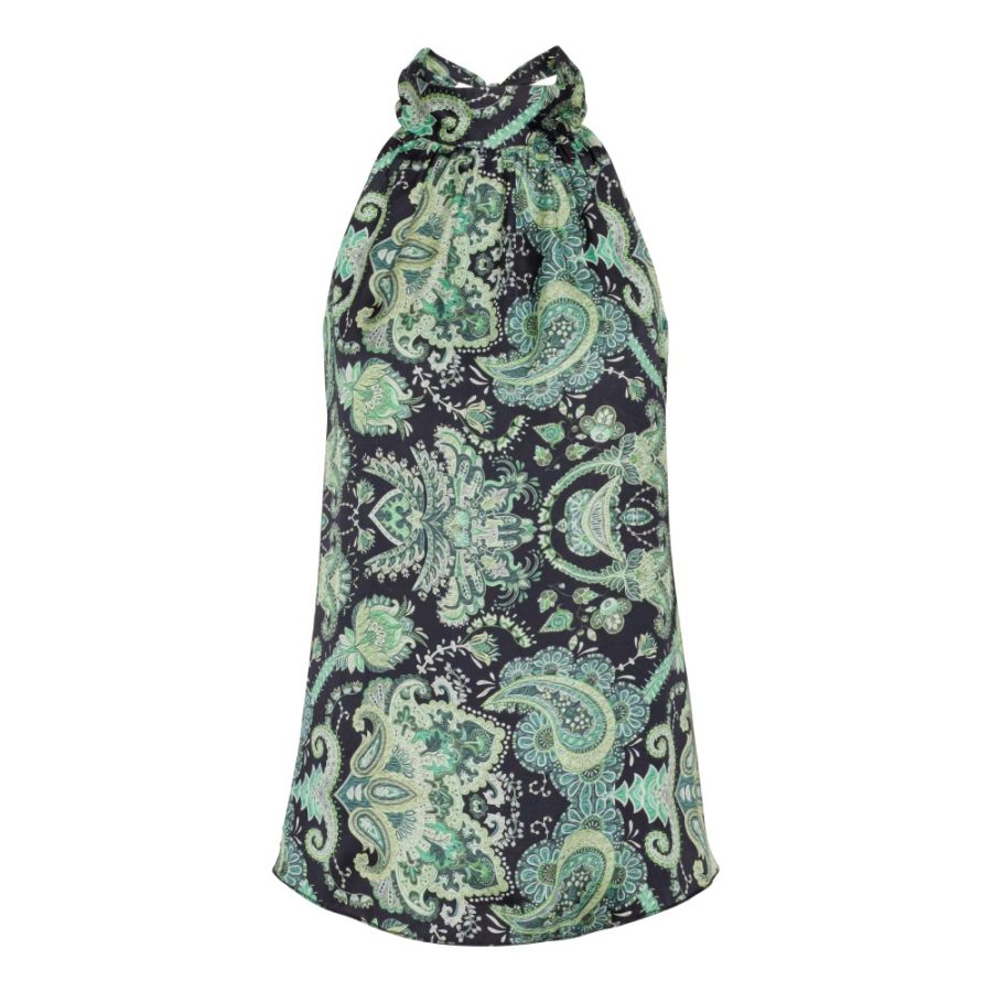 Karmamia eloise top emerald paisley