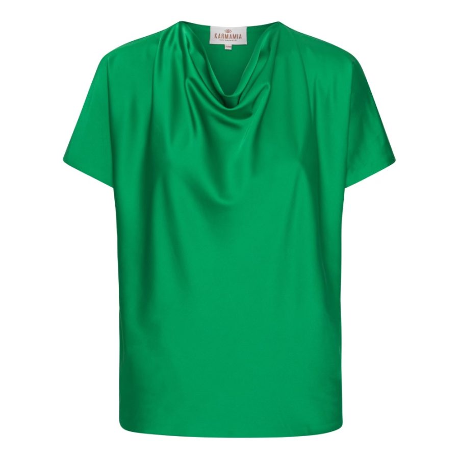 Karmamia peony blouse dark emerald