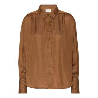 Eva go diva elin solid blouse brown