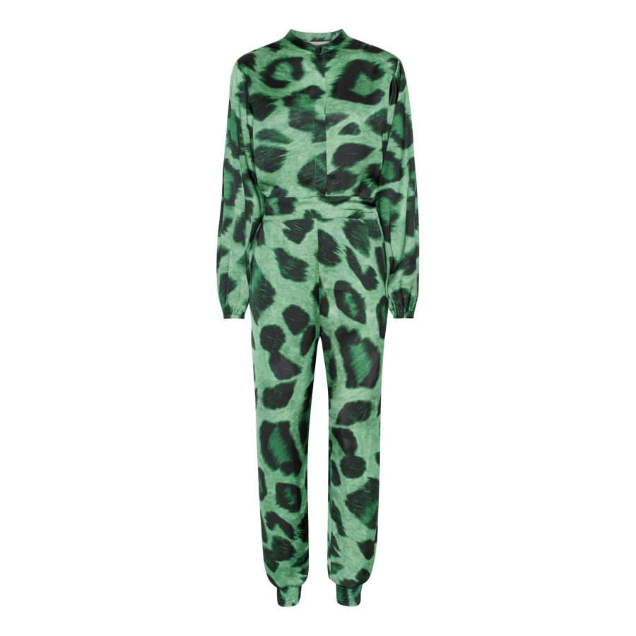 Karmamia scarlett jumpsuit green maxi leo