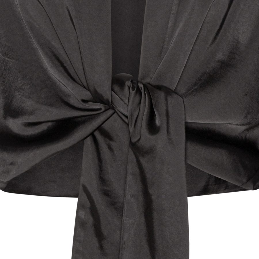 Karmamia wrap jacket black rich satin - Image 3