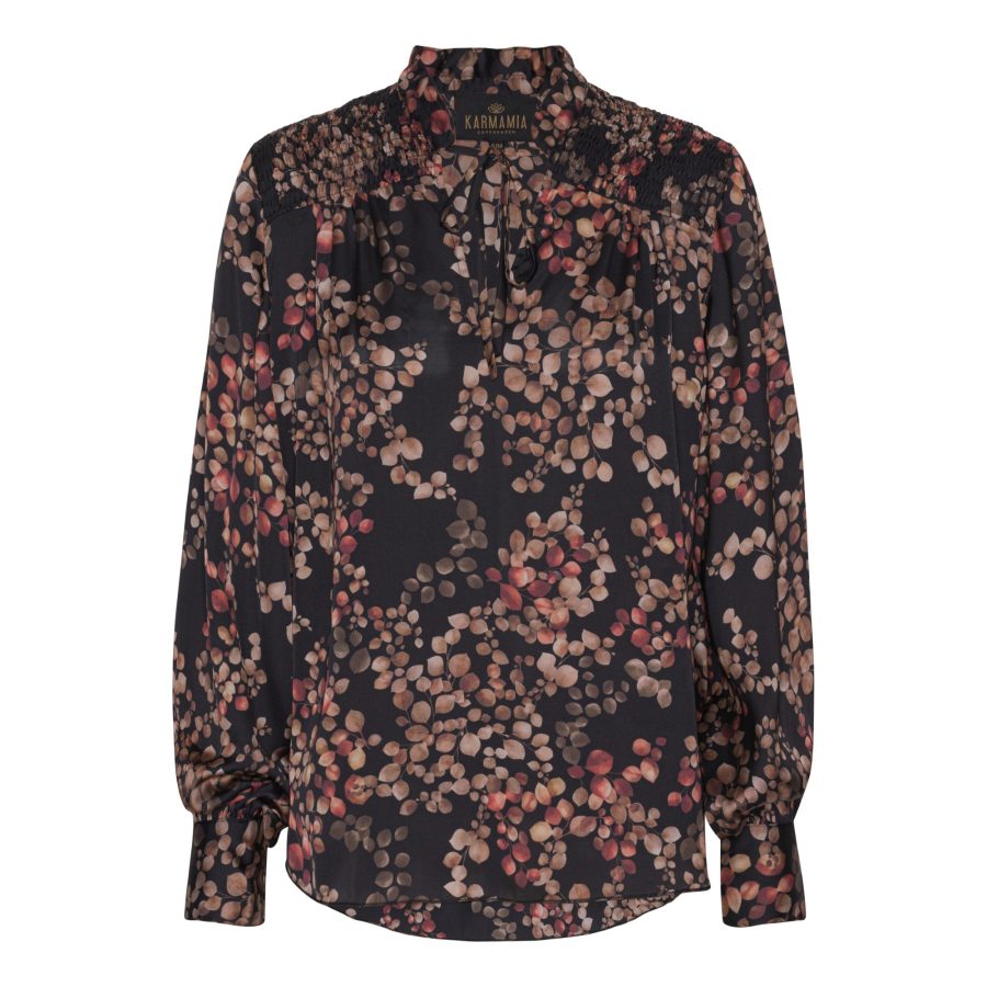Karmamia blanche blouse melange noir