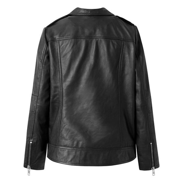 Depeche leather biker jacket 50660 black - Image 2