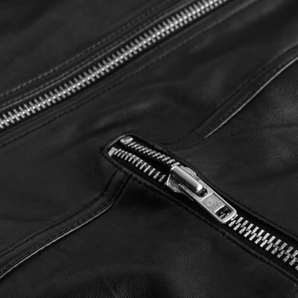 Depeche leather biker jacket 50660 black - Image 5