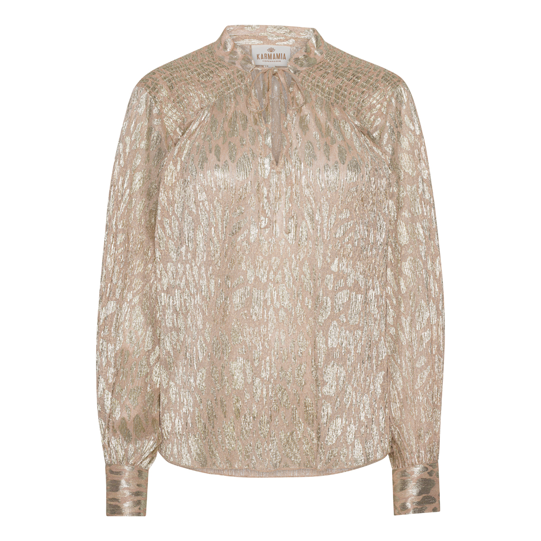 Karmamia blanche blouse blush leo gold | KØB HER