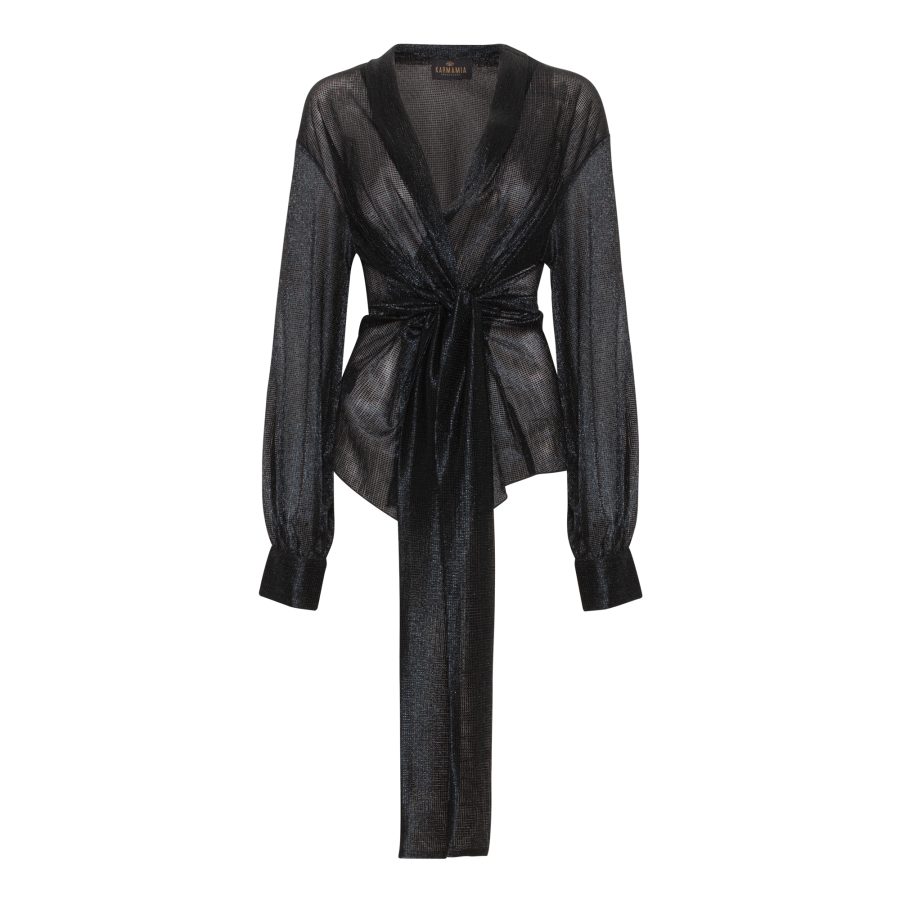 Karmamia lola noir wrap blouse