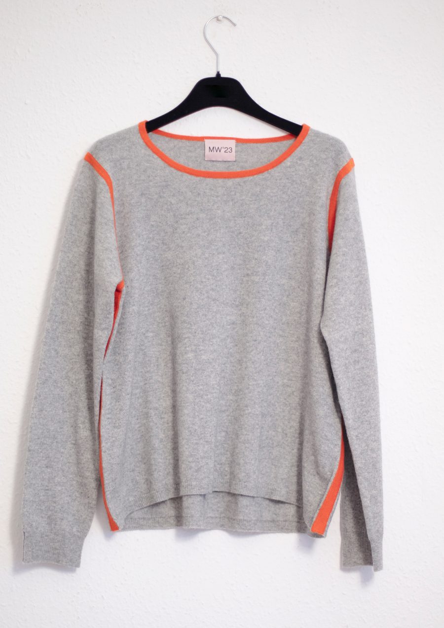 MW23 didde pullover grey orange