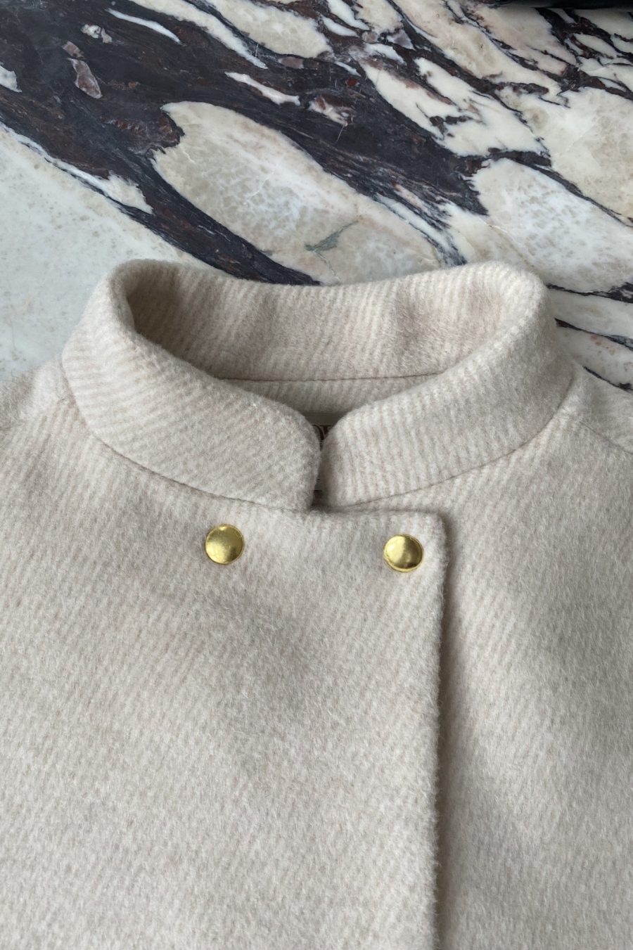 Crowd cph short mok wool coat snow white - Image 2