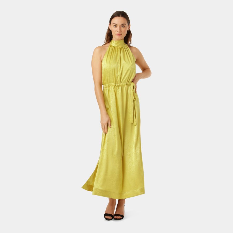 Karmamia layla dress yellow paisley jacquard - Image 6