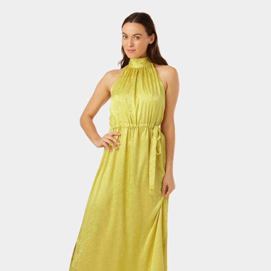 Karmamia layla dress yellow paisley jacquard - Image 4