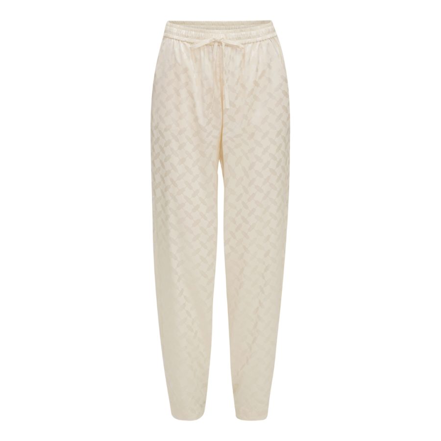 Karmamia cora pants ivory keffiyeh jacquard