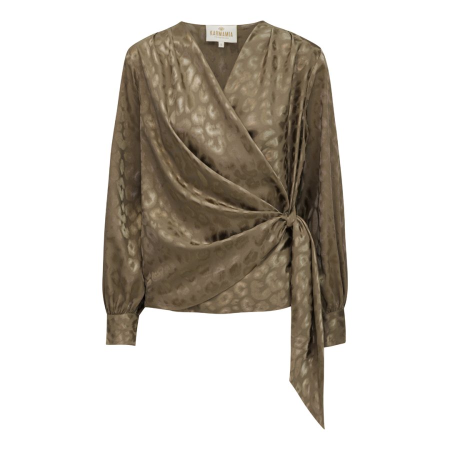 Karmamia ines blouse latte leo jacquard