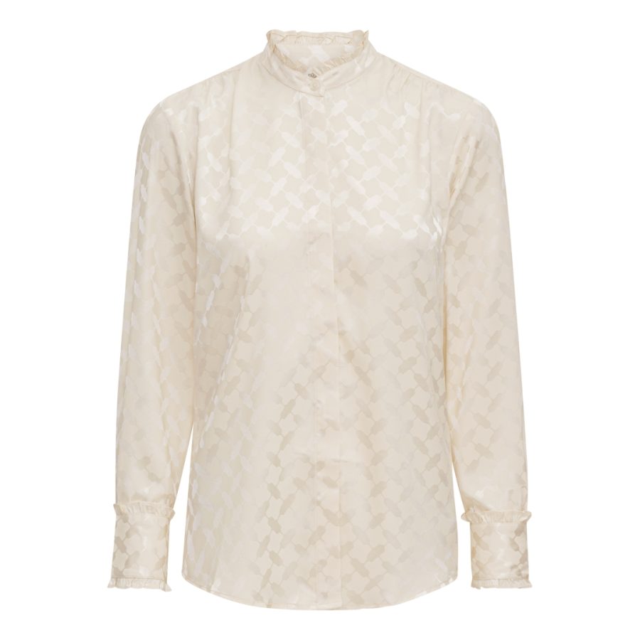 Karmamia trinity shirt ivory keffiyeh jacquard