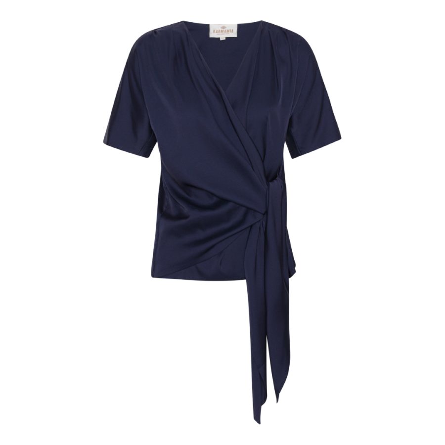 Karmamia dagmar blouse oxford blue